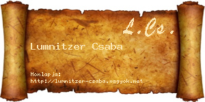 Lumnitzer Csaba névjegykártya