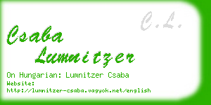 csaba lumnitzer business card